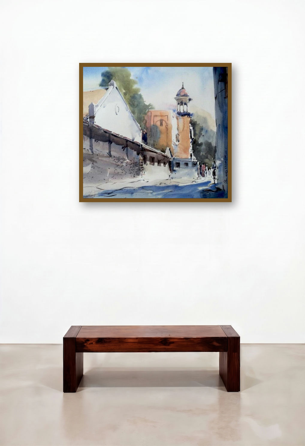 Mahal Nagpur (Echoes of Faith) by artist Ghanshyam Dongarwar displayed in a Elegant Library