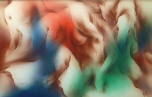 Maitri Abstract (Intertwined) by Vishnu Sonavane, Original Acrylic Abstract Painting on Canvas, Large Horizontal Wall Art