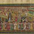 Figurative mughal traditional art titled 'Majestic Ride Mughal Painting', 6x8 inches, by artist Unknown on Paper