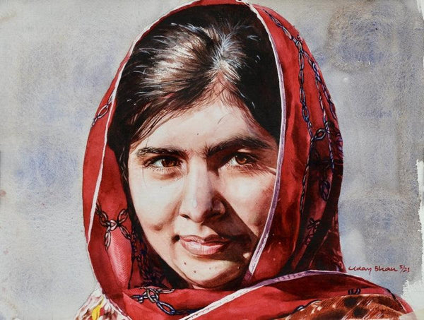 Malala Painting by Dr Uday Bhan | ArtZolo.com