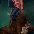 Man 2' figurative oil painting by artist Ajit Raut, 60x36 inch, on canvas