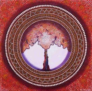 Nature acrylic painting titled 'Mandala A Soul Connection Series 10', 36x36 inches, by artist NITU CHHAJER on canvas