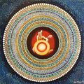 Motivational acrylic painting titled 'Mandala A Soul Connection Series 9', 30x30 inches, by artist NITU CHHAJER on canvas