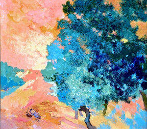 Mangroove (Tree and Landscape) by Sikandar Mulla, Original Oil Nature Painting on Canvas, Medium Horizontal Wall Art