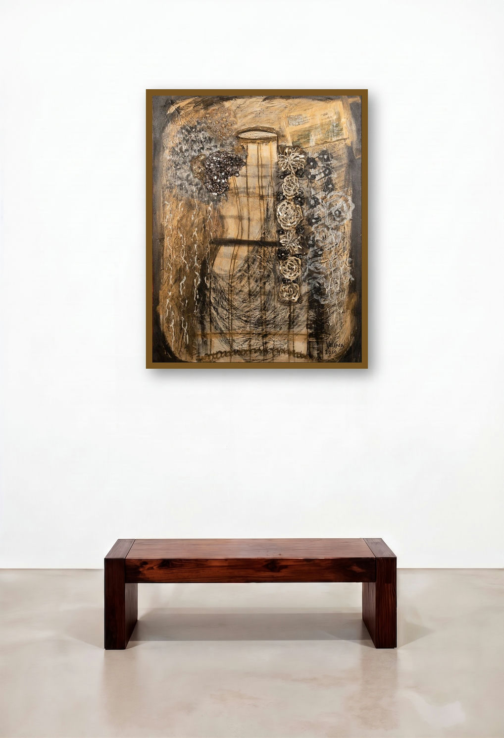 Mannequin (Adorned Form) by artist Veena Advani displayed in a Boutique Hotel Style Hallway