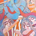 Religious acrylic painting titled 'Manohara', 67x39 inches, by artist Subrata Ghosh on Canvas