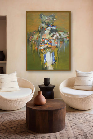 Map Of India (Summit Sanctuary) by artist Sunil Bambal displayed in a Museum Style gallery