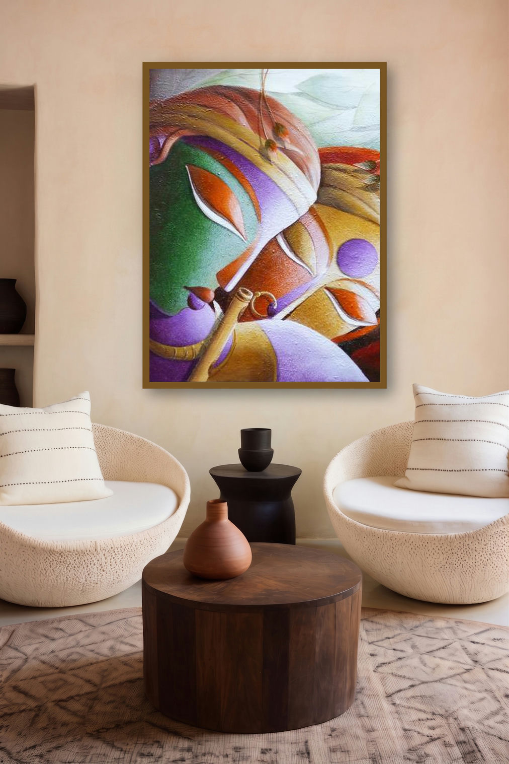 Mayavi 19 by artist Dhananjay Mukherjee displayed in a Modern gallery