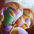 Figurative acrylic painting titled 'Mayavi 19', 16x16 inches, by artist Dhananjay Mukherjee on Canvas
