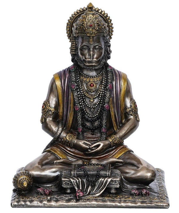 Meditating Lord Hanuman Handicraft by Brass Handicrafts | ArtZolo.com
