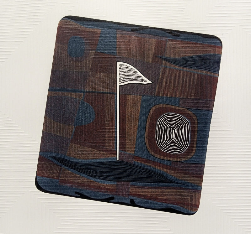 Meditation' contemporary wood cut printmaking by artist Arvind Sharma, 30x22 inch, on paper