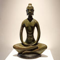Meditation 2' religious Bronze sculpture by artist Roy Chandan, 29x19 inch, on bronze