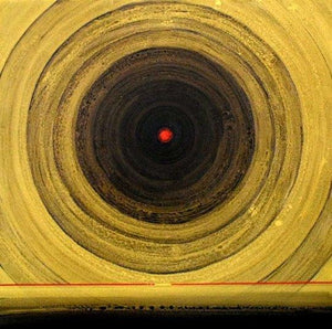 Abstract acrylic painting titled 'Meditation 3', 36x36 inches, by artist Nilesh Nikam on Canvas