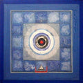 Abstract acrylic painting titled 'Meditation 4', 30x30 inches, by artist Nilesh Nikam on Canvas