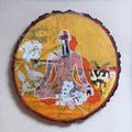 meditation acrylic painting titled 'Meditation 6', 14x14 inches, by artist Raju Sarkar on Wood