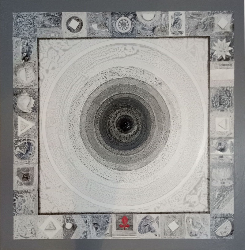 In-situ view of Nilesh Nikam's 'Meditation 67 (The Silent Center)' painting in a room