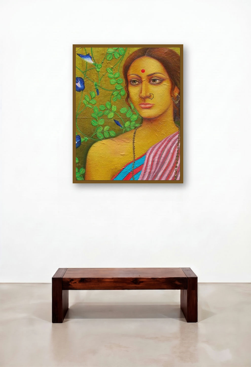 Megh Balika by artist Suparna Dey displayed in a Elegant Hotel Suite