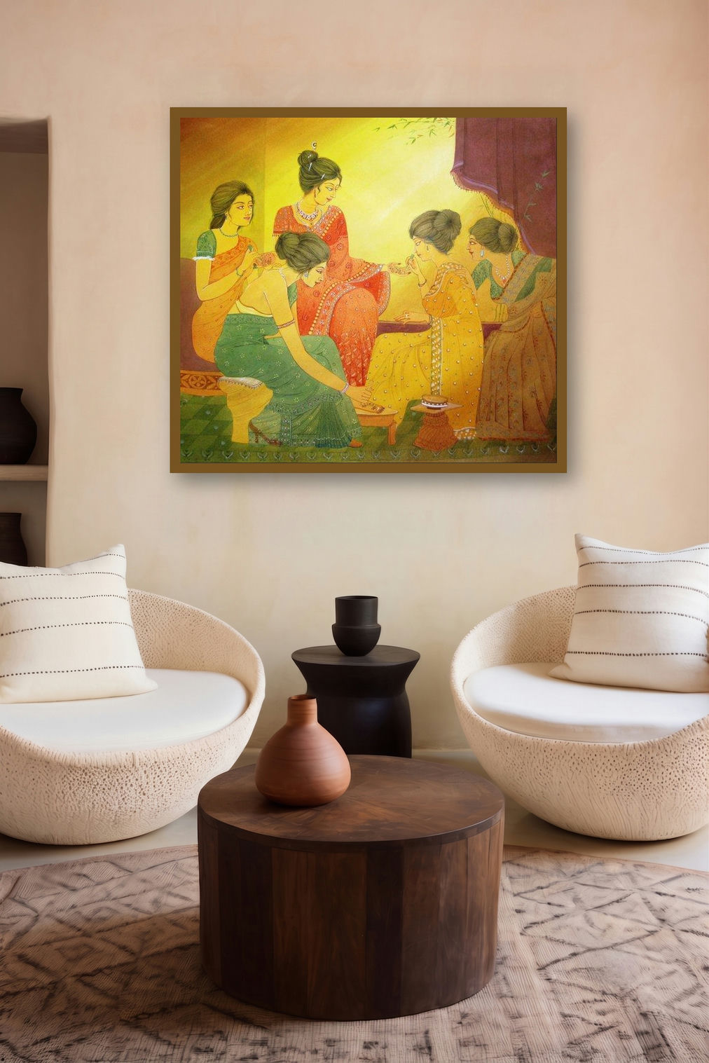 Mehendi (A Glimpse into the Past) by artist Rina Roy displayed in a Designer gallery