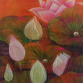 Nature mixed media painting titled 'Melody Of Lotus 5', 19x13 inches, by artist Atin Mitra on Paper
