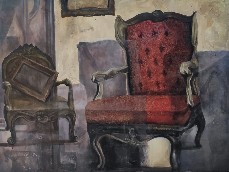 Memory' still-life acrylic painting by artist Soyli Saha, 30x40 inch, on canvas