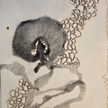 The Memory Of Musk' contemporary mixed-media painting by artist Shreya Wakle, 12x8 inch, on paper