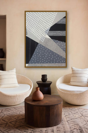 Mental (Geometric Abstraction) by artist Megha Madan displayed in a Contemporary gallery