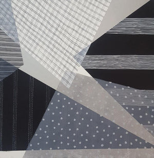 Mental (Geometric Abstraction) by Megha Madan, Original Acrylic Abstract Painting on Canvas, Medium Square Wall Art