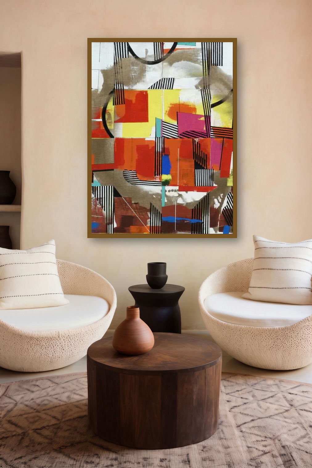 Metroscape (Rhythmic Resonance) by artist Prabhinder Lall displayed in a Designer gallery