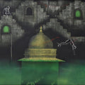 contemporary mixed media painting titled 'Midnight at Badi Lake', 47x35 inches, by artist Nirmal Yadav on Canvas