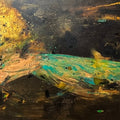 Midnight Peacock' animals acrylic painting by artist Dilip Dudhane, 30x84 inch, on canvas
