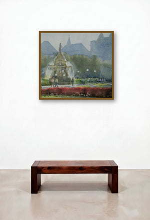 Mind Coller 2 (Flora Fountain displayed in a Contemporary Luxury Lounge