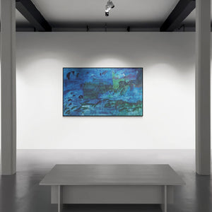 In-situ view of Prakash Bal Joshi's 'Mindscape 1' painting in a room