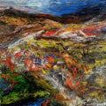 'Mindscape 3' landscape acrylic painting by artist Ganesh Singh, 26x18 inch, on canvas
