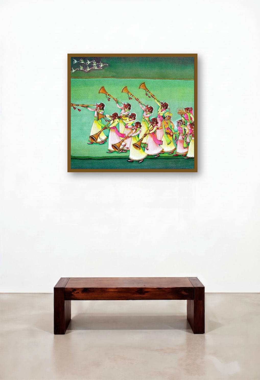 Miravnuk (A Festive Procession) by artist Anand Sonar displayed in a Urban Loft Study