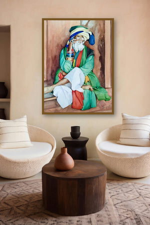 Mobile Baba by artist Shagufta Mehdi displayed in a Curated gallery