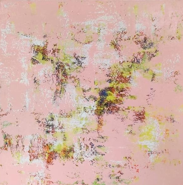 Momentum 2' abstract acrylic painting by artist Anitha H C, 36x36 inch, on canvas