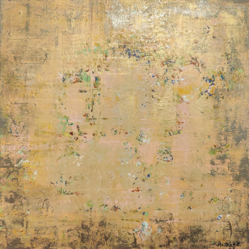 Momentum 5' abstract acrylic painting by artist Anitha H C, 30x30 inch, on canvas