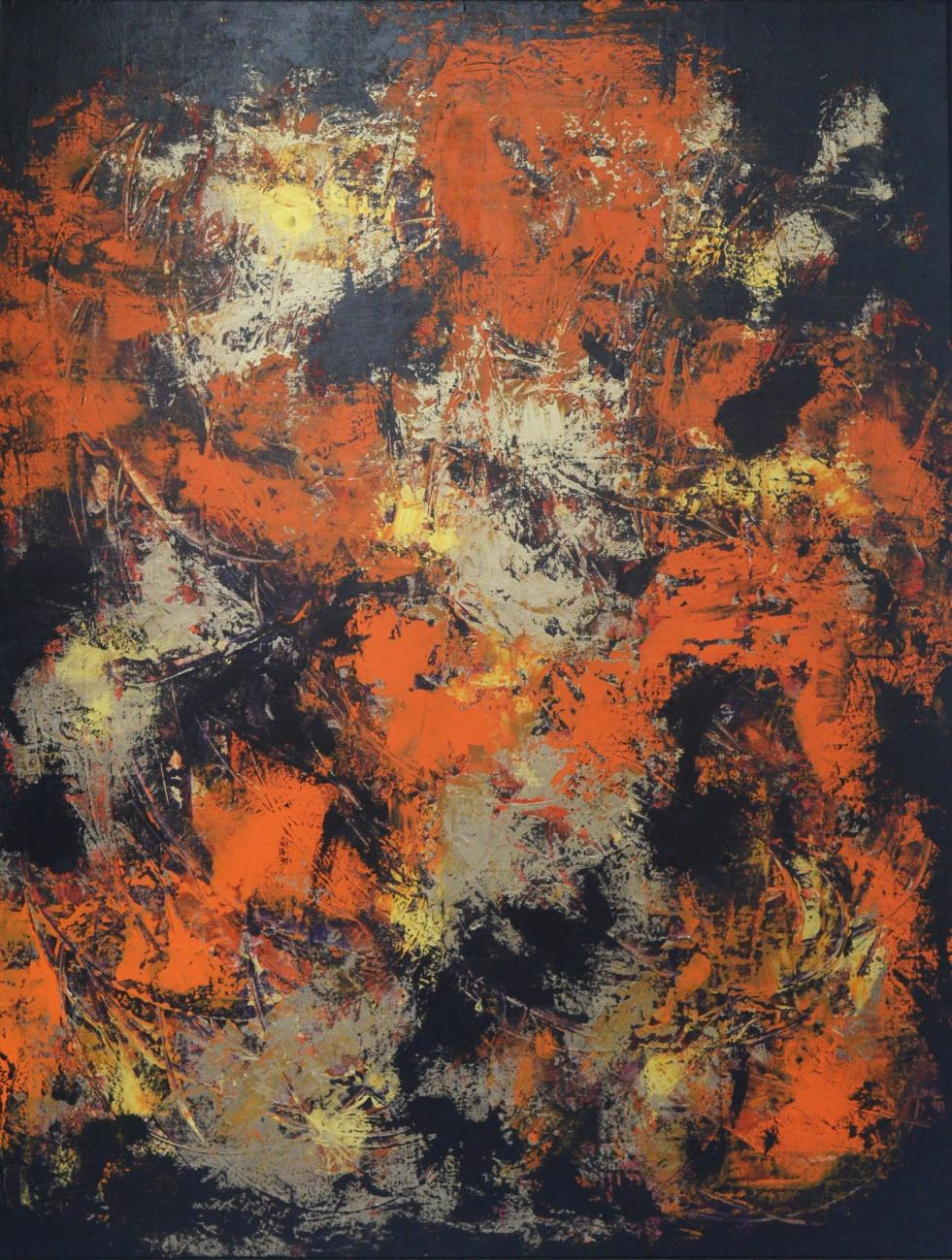 Momentum 5' abstract acrylic painting by artist Anitha H C, 48x36 inch, on canvas