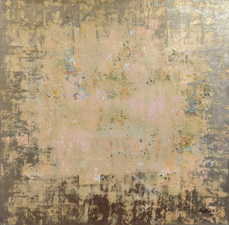 Momentum 6' abstract acrylic painting by artist Anitha H C, 30x30 inch, on canvas