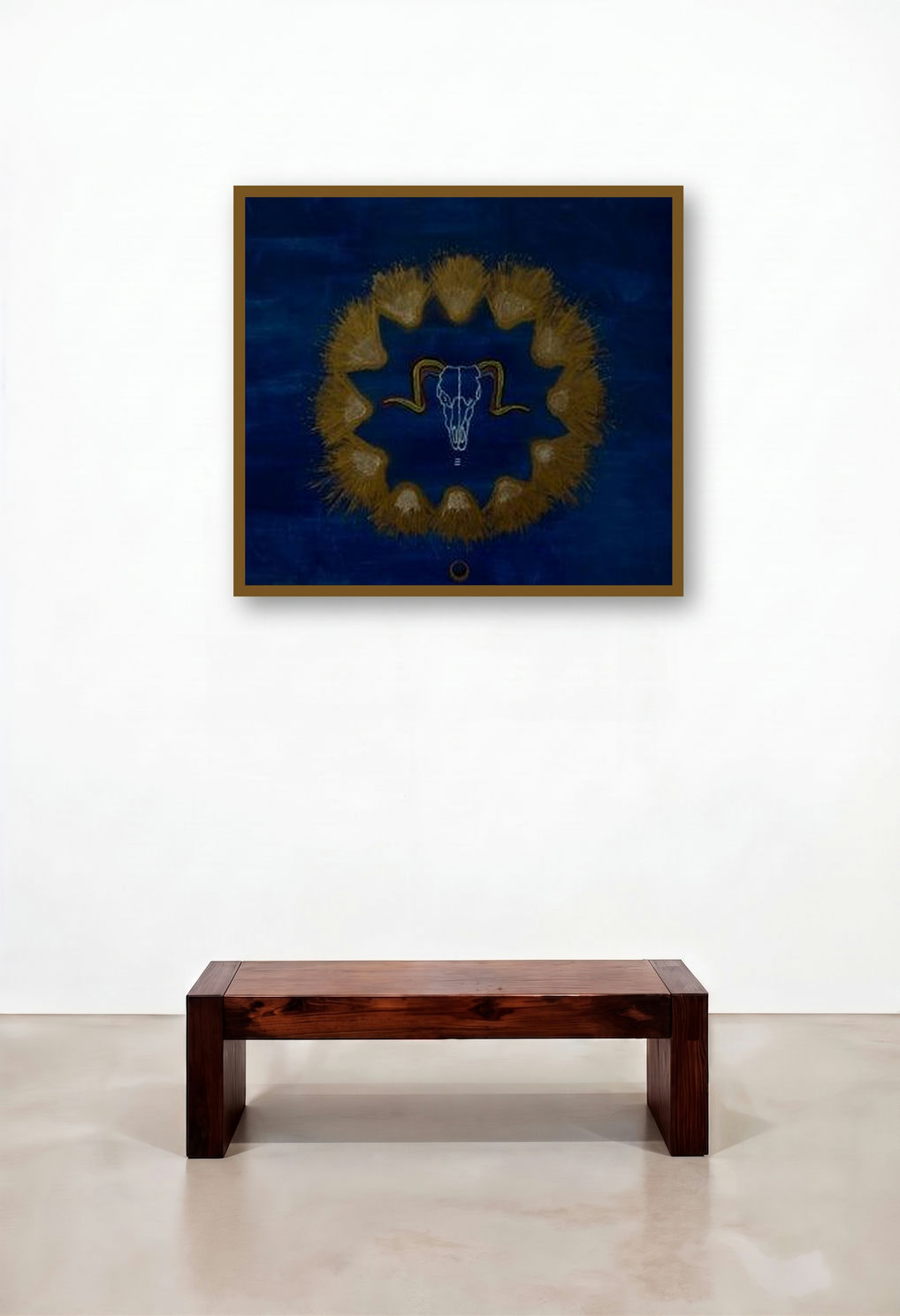 Monoscope End Of Transmission by artist Marco Antonio Abbagnara displayed in a Classic Foyer