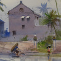 Landscape watercolor painting titled 'Monsoon 3', 22x14 inches, by artist Bhargavkumar Kulkarni on Paper