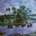 Landscape acrylic painting titled 'Monsoon Glory', 30x24 inches, by artist Manjula Dubey on Canvas