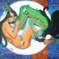 Figurative acrylic painting titled 'Moonlight Dream', 36x48 inches, by artist Pallavi Deodhar on Canvas