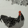Animals pen drawing titled 'Morning 5', 30x20 inches, by artist Rama Krishna V on Canvas
