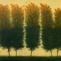 'Morning Light' nature oil painting by artist Pardeep Singh, 36x72 inch, on canvas