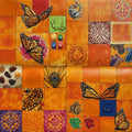 Mosaic Series Indian Yellow' contemporary mixed-media painting by artist Saurab Bhardwaj, 24x24 inch, on canvas