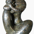 Figurative sculpture titled 'Mother And Child 4', 25x14x10 inches, by artist Shankar Ghosh on Bronze