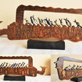 Figurative sculpture titled 'Mother Goddess', 12x33x4 inches, by artist Renu Bala on Wood, Metal
