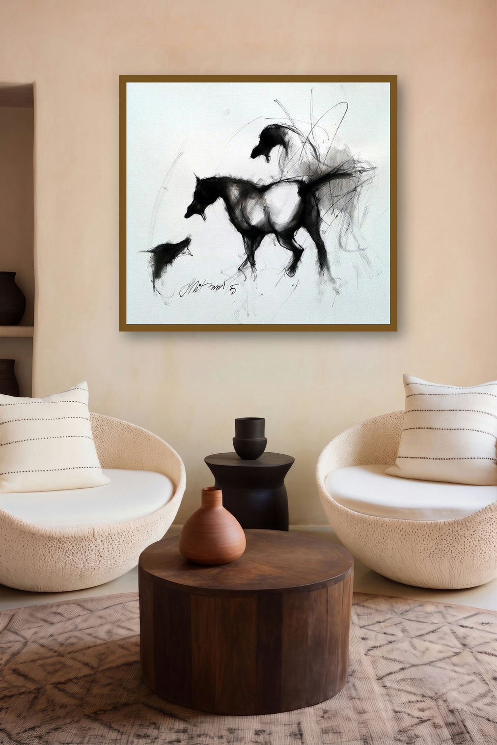 Motion Viii (Equine Energy) by artist Mithun Dutta displayed in a Modern gallery