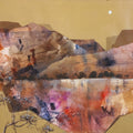 Mountain Stories 10' landscape mixed-media painting by artist Atul Gendle, 15x22 inch, on paper